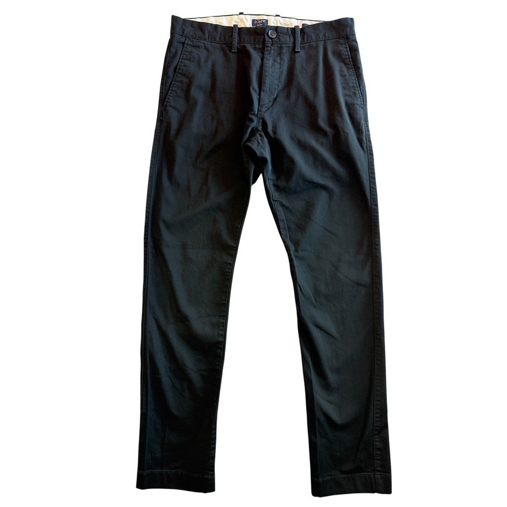 J.Crew Chino Pants Mens 31x32 Black Slim Fit Flex Cotton Blend H3167